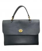 Mimi Berryミミベリー）の古着「ベジタブルタンニンレザーショルダーバッグ」｜ブラック