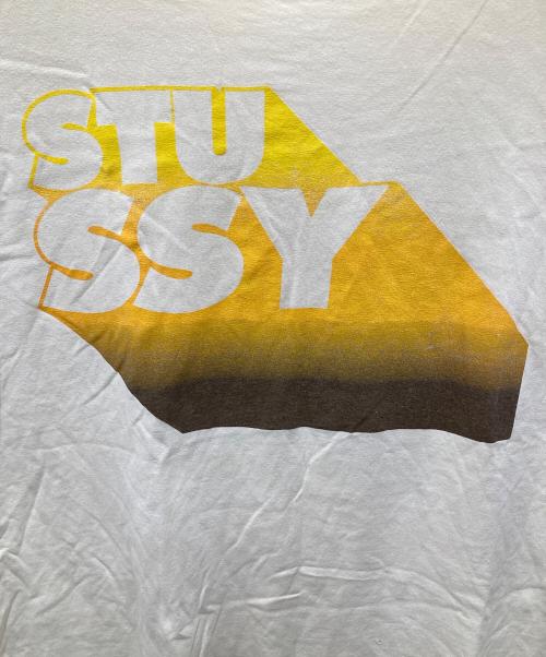stussy（ステューシー）stussy (ステューシー) 90'sプリントTシャツ アイボリー サイズ:LARGEの古着・服飾アイテム