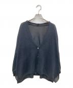 Spick and Spanスピック＆スパン）の古着「ペーパーヤーンカーディガン」｜ブラック