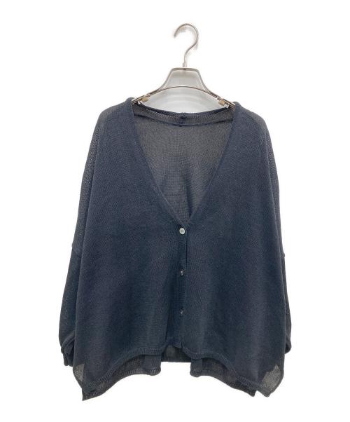 Spick and Span（スピック＆スパン）Spick and Span (スピックアンドスパン) ペーパーヤーンカーディガン ブラック サイズ:FREEの古着・服飾アイテム