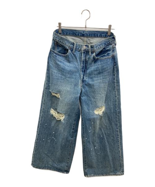 Loungedress（ラウンジドレス）Loungedress (ラウンジドレス) ヴィンテージライクワイドデニムパンツ インディゴ サイズ:Mの古着・服飾アイテム