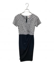 kay me（ケイミー）の古着「カシュクールワンピース」｜ホワイト×ブラック