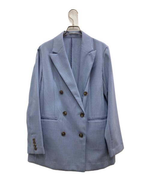 COLLAGE GALLARDAGALANTE（コラージュ ガリャルダガランテ）COLLAGE GALLARDAGALANTE (コラージュ ガリャルダガランテ) リネンライクブレザー ブルー サイズ:FREEの古着・服飾アイテム