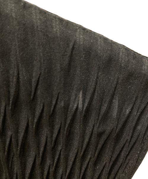 ISSEY MIYAKE（イッセイミヤケ）ISSEY MIYAKE (イッセイミヤケ) フレンチスリーブプリーツブラウス ブラック サイズ:2の古着・服飾アイテム