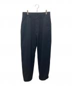 UNIVERSAL PRODUCTS.ユニバーサルプロダクツ）の古着「No Tuck Wide Tapered Easy Pants」｜ブラック