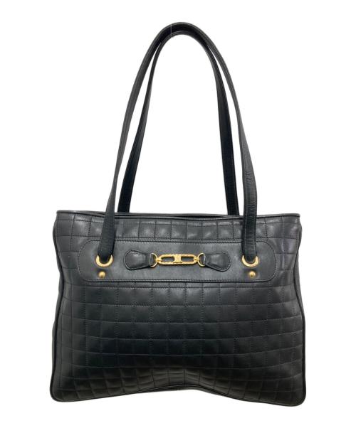 CELINE（セリーヌ）CELINE (セリーヌ) オールドレザートートバッグ ブラックの古着・服飾アイテム