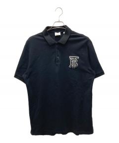【美品】バーバリー☆TB　総柄　現行　ワッペン　ポロシャツ　ボックスタグ　L相当 中古・古着通販】BURBERRY (バーバリー) ワッペンポロシャツ ブラック