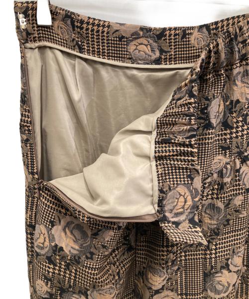 HER LIP TO（ハーリップトゥ）HER LIP TO (ハーリップトゥ) Roses Jacquard Skirt ブラウン サイズ:Sの古着・服飾アイテム