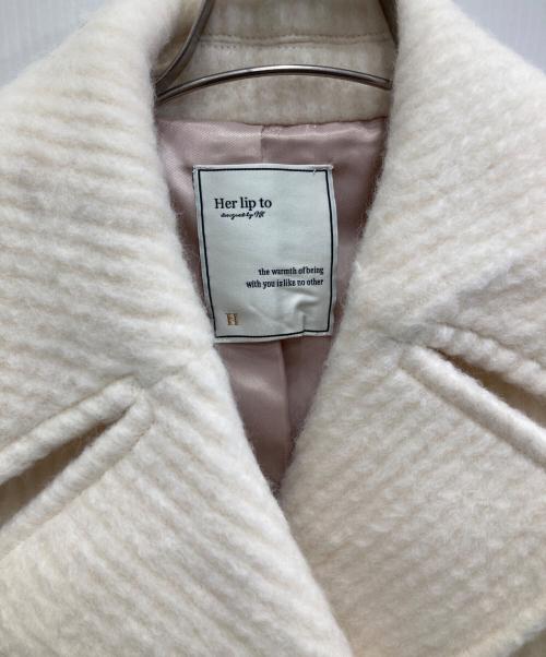 HER LIP TO（ハーリップトゥ）HER LIP TO (ハーリップトゥ) Odette Wool Blend Coat アイボリー サイズ:Sの古着・服飾アイテム