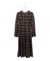 Her lip to（ハーリップトゥ）の古着「Check Jacquard Knit Dress」｜ブラウン