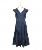 HER LIP TOハーリップトゥ）の古着「Eternal Lace Trimmed Dress」｜ネイビー