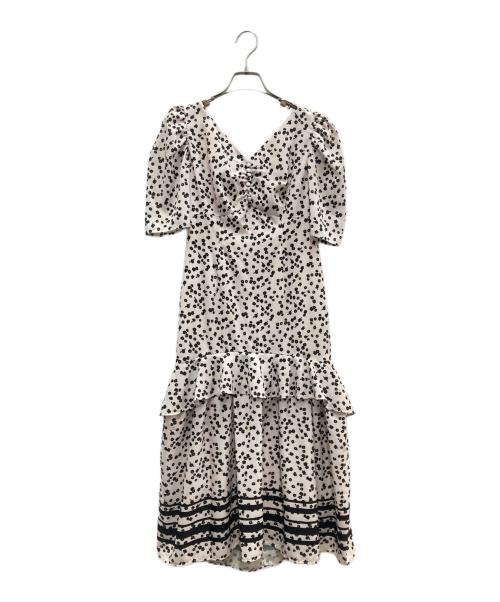 HER LIP TO（ハーリップトゥ）Her lip to (ハーリップトゥ) Floral printed Midi Dress アイボリー サイズ:Sの古着・服飾アイテム