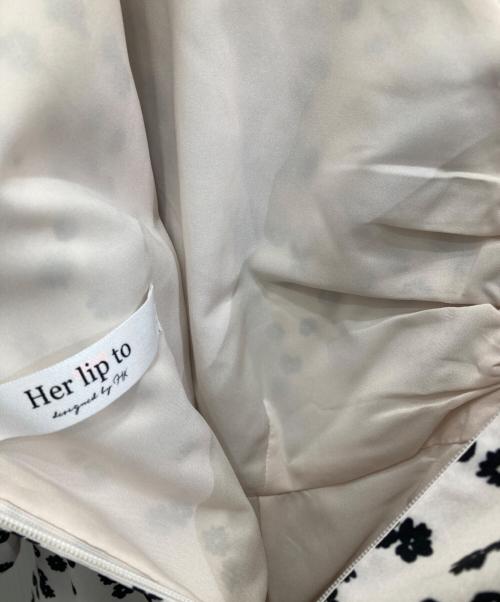 HER LIP TO（ハーリップトゥ）Her lip to (ハーリップトゥ) Floral printed Midi Dress アイボリー サイズ:Sの古着・服飾アイテム