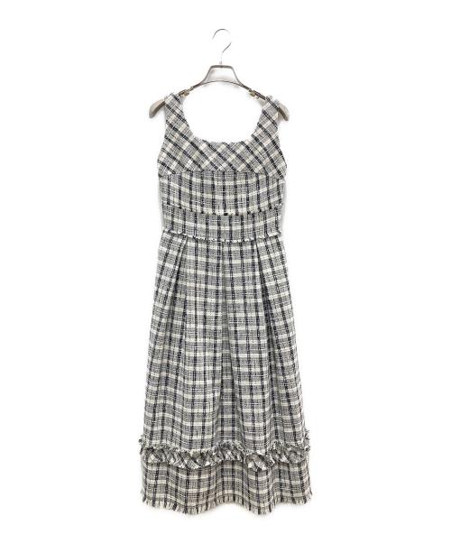 HER LIP TO（ハーリップトゥ）Her lip to (ハーリップトゥ) Summer Tweed Midi Dress グレー サイズ:Sの古着・服飾アイテム