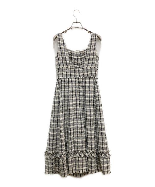 HER LIP TO（ハーリップトゥ）Her lip to (ハーリップトゥ) Summer Tweed Midi Dress グレー サイズ:Sの古着・服飾アイテム