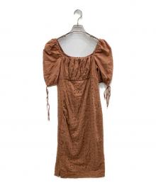 HER LIP TO（ハーリップトゥ）の古着「2Way Eyelet Lace Summer Dress」｜ブラウン