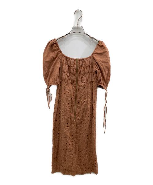 HER LIP TO（ハーリップトゥ）Her lip to (ハーリップトゥ) 2Way Eyelet Lace Summer Dress ブラウン サイズ:Sの古着・服飾アイテム