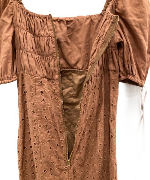 HER LIP TO（ハーリップトゥ）Her lip to (ハーリップトゥ) 2Way Eyelet Lace Summer Dress ブラウン サイズ:Sの古着・服飾アイテム
