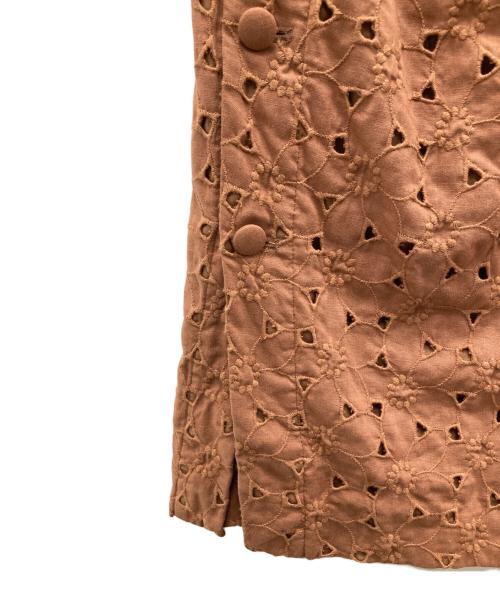 HER LIP TO（ハーリップトゥ）Her lip to (ハーリップトゥ) 2Way Eyelet Lace Summer Dress ブラウン サイズ:Sの古着・服飾アイテム