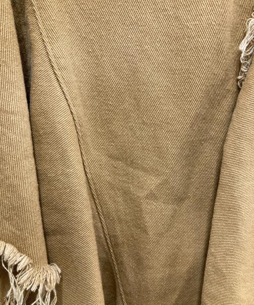 pinue（ピヌエ）PINUE (ピヌエ) ダメージラッフルスカート ブラウン サイズ:Sの古着・服飾アイテム