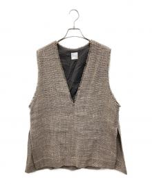 Spick and Span（スピック＆スパン）の古着「リネンツイードベスト」｜ブラウン