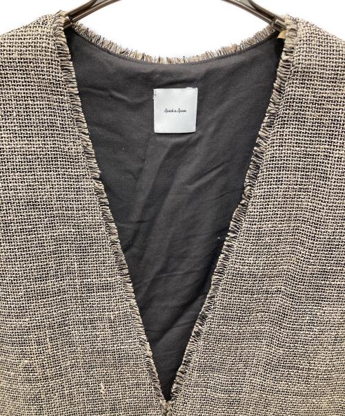 Spick and Span（スピック＆スパン）Spick and Span (スピックアンドスパン) リネンツイードベスト ブラウン サイズ:Freeの古着・服飾アイテム