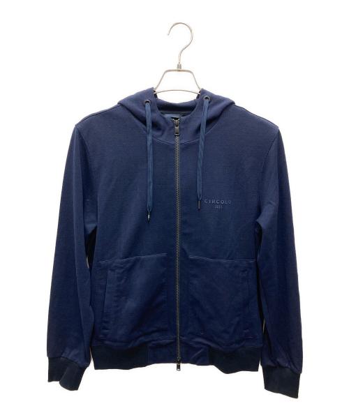 CIRCOLO 1901（チルコロ1901）Circolo 1901 (チルコロ1901) ダブルジップパーカー ネイビー サイズ:11の古着・服飾アイテム