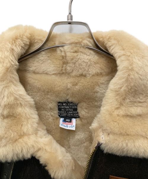 AVIREX（アヴィレックス）AVIREX (アヴィレックス) B-3 ムートンフライトジャケット ブラウン サイズ:40の古着・服飾アイテム