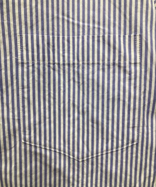 Drawing Numbers（ドローイングナンバーズ）Drawing Numbers (ドローイングナンバーズ) ストライプロングオーバーシャツ ホワイト×ネイビー サイズ:38の古着・服飾アイテム