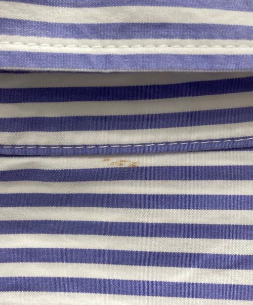 Drawing Numbers（ドローイングナンバーズ）Drawing Numbers (ドローイングナンバーズ) ストライプロングオーバーシャツ ホワイト×ネイビー サイズ:38の古着・服飾アイテム