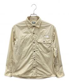THE NORTH FACE（ザ ノース フェイス）の古着「L/S Nuptse Shirt/ロングスリーブ ヌプシ シャツ」｜ベージュ