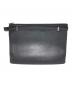 BALENCIAGA (バレンシアガ) レザークラッチバッグ ブラック：6000円