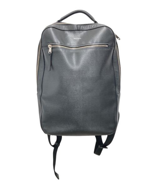 PAUL SMITH（ポールスミス）PAUL SMITH (ポールスミス) レザーバックパック ブラックの古着・服飾アイテム