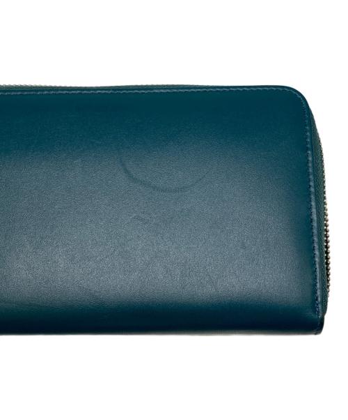 PAUL SMITH（ポールスミス）PAUL SMITH (ポールスミス) ストライプラウンドファスナー財布 グリーンの古着・服飾アイテム