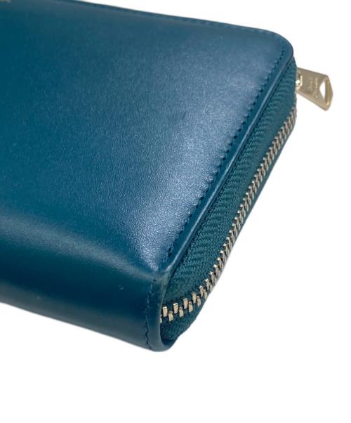 PAUL SMITH（ポールスミス）PAUL SMITH (ポールスミス) ストライプラウンドファスナー財布 グリーンの古着・服飾アイテム