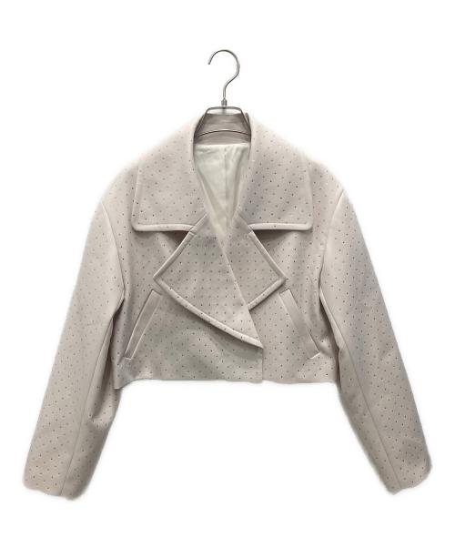 eimy istoire（エイミーイストワール）eimy istoire (エイミーイストワール) ビジュートリムジャケット ベージュ サイズ:Freeの古着・服飾アイテム