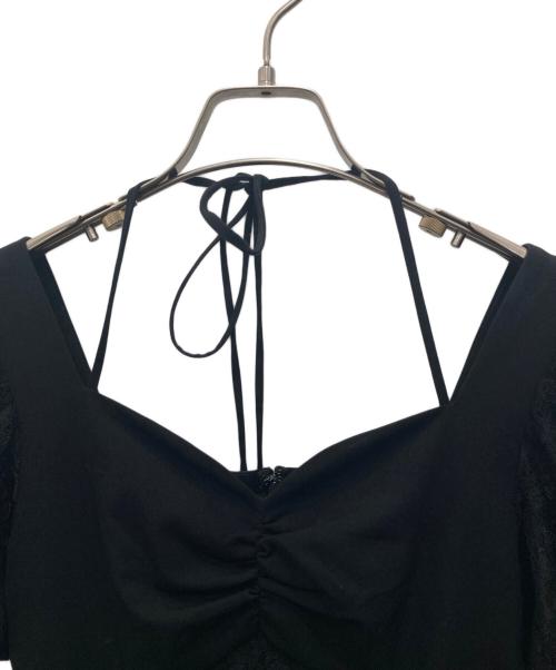 eimy istoire（エイミーイストワール）eimy istoire (エイミーイストワール) レースレイヤードハートネックマーメイドワンピース ブラック サイズ:XSの古着・服飾アイテム