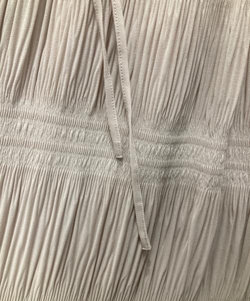 HER LIP TO（ハーリップトゥ）HER LIP TO (ハーリップトゥ) Majolica Pleated Chiffon Long Dress ベージュ サイズ:Sの古着・服飾アイテム
