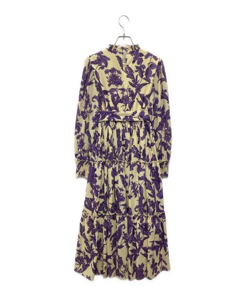 eimy istoire（エイミーイストワール）eimy istoire (エイミーイストワール) Camila flower ティアードワンピース イエロー×パープル サイズ:Freeの古着・服飾アイテム