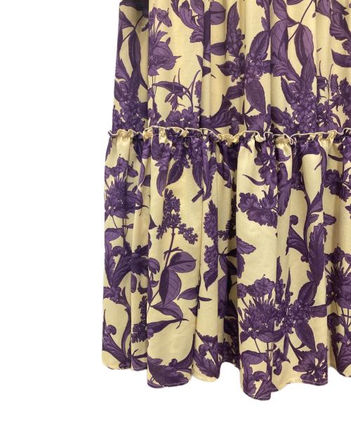 eimy istoire（エイミーイストワール）eimy istoire (エイミーイストワール) Camila flower ティアードワンピース イエロー×パープル サイズ:Freeの古着・服飾アイテム