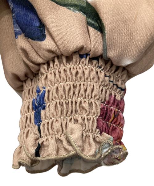 eimy istoire（エイミーイストワール）eimy istoire (エイミーイストワール) elleme flower セミフレアワンピース ベージュ サイズ:Sの古着・服飾アイテム