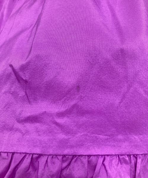 STRASBURGO（ストラスブルゴ）STRASBURGO (ストラスブルゴ) シルクタフタ ティアードワンピース パープル サイズ:36の古着・服飾アイテム