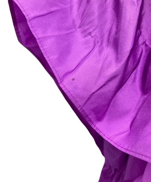 STRASBURGO（ストラスブルゴ）STRASBURGO (ストラスブルゴ) シルクタフタ ティアードワンピース パープル サイズ:36の古着・服飾アイテム