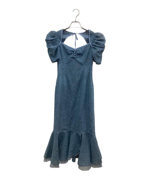 eimy istoire（エイミーイストワール）eimy istoire (エイミーイストワール) リトルフラワーレースマーメイドワンピース ブルー サイズ:XSの古着・服飾アイテム