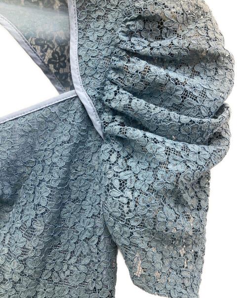 eimy istoire（エイミーイストワール）eimy istoire (エイミーイストワール) リトルフラワーレースマーメイドワンピース ブルー サイズ:XSの古着・服飾アイテム