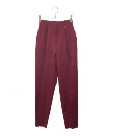 Christian Dior Sports（クリスチャン ディオールスポーツ）の古着「タックパンツ」｜レッド