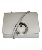 JIMMY CHOジミーチュウ）の古着「マデリンクリスタル2wayショルダーバッグ」｜アイボリー