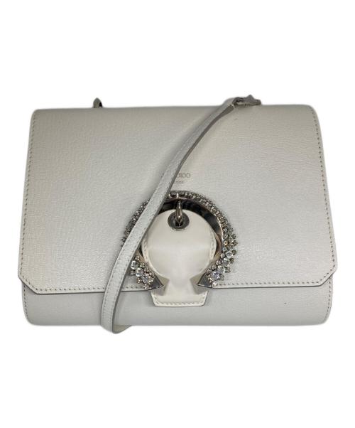 JIMMY CHO（ジミーチュウ）JIMMY CHO (ジミーチュウ) マデリンクリスタル2wayショルダーバッグ アイボリーの古着・服飾アイテム