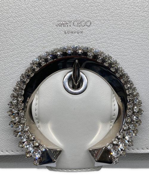 JIMMY CHO（ジミーチュウ）JIMMY CHO (ジミーチュウ) マデリンクリスタル2wayショルダーバッグ アイボリーの古着・服飾アイテム
