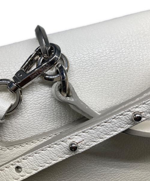 JIMMY CHO（ジミーチュウ）JIMMY CHO (ジミーチュウ) マデリンクリスタル2wayショルダーバッグ アイボリーの古着・服飾アイテム